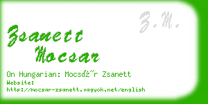 zsanett mocsar business card